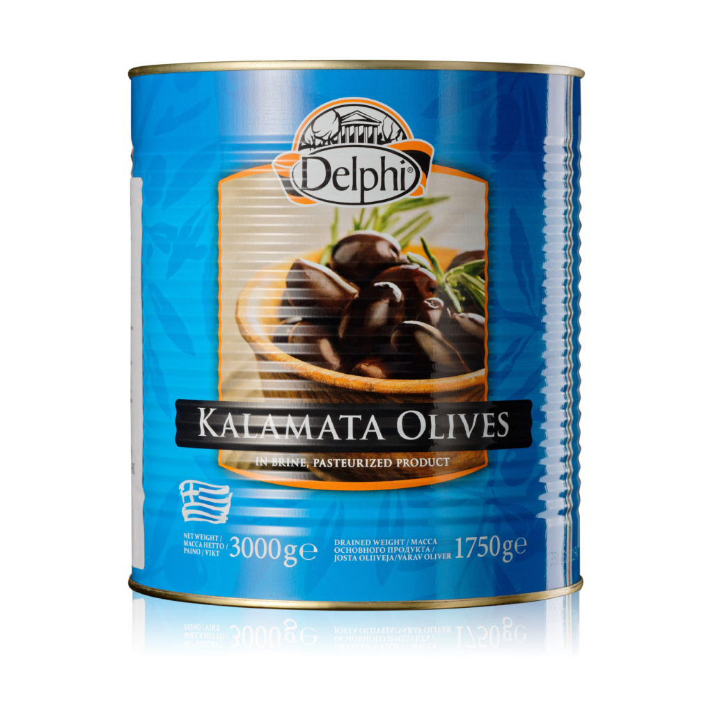 Маслины Kalamata без косточки в рассоле Extra Large 201-230 DELPHI 3000г ·  Delphi-food